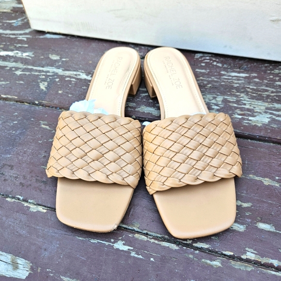 Rachel Zoe Tan Woven Slide Sandals Womens Size 10 - Picture 5 of 16